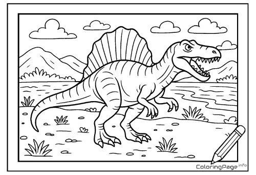 Online coloring page Spinosaurus