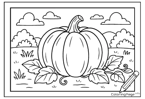 Online coloring page Giant Pumpkin