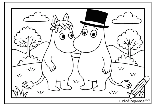 Online coloring page Moomins Years Later