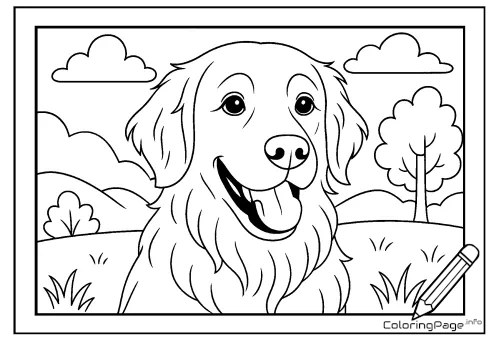 Online coloring page Golden Retriever