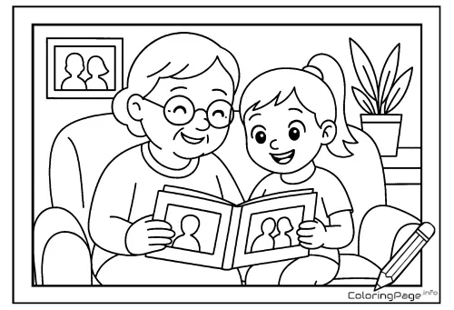 Online coloring page Shared Memories