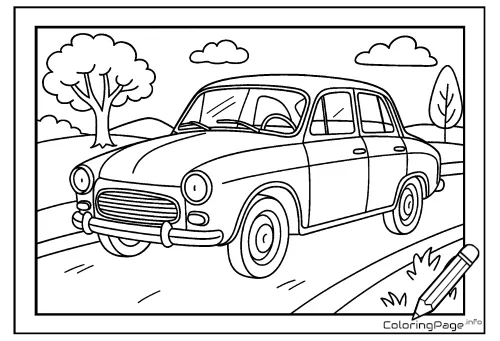 Online coloring page Syrena Car