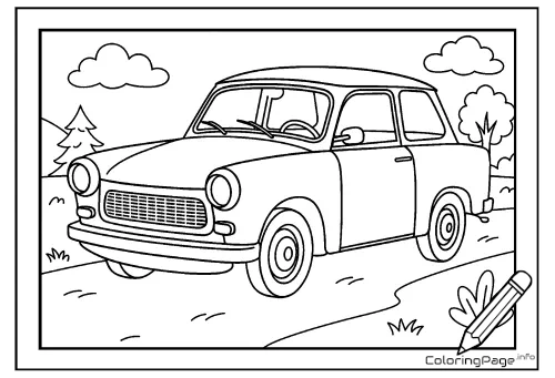 Online coloring page Trabant