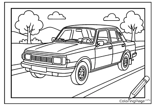 Online coloring page Wartburg