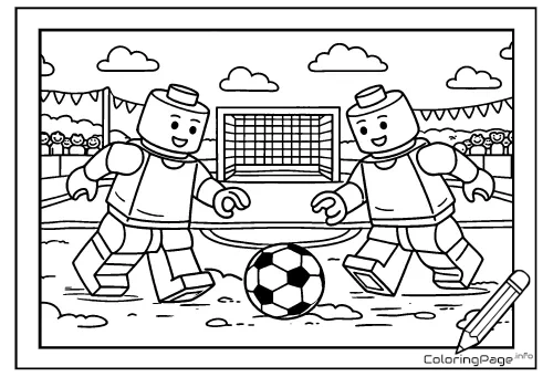 Online coloring page Block Ball