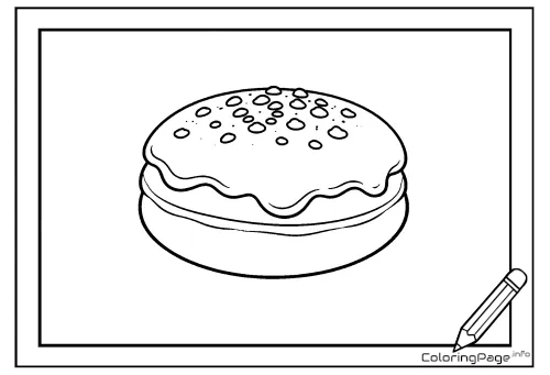 Online coloring page Polish Doughnut
