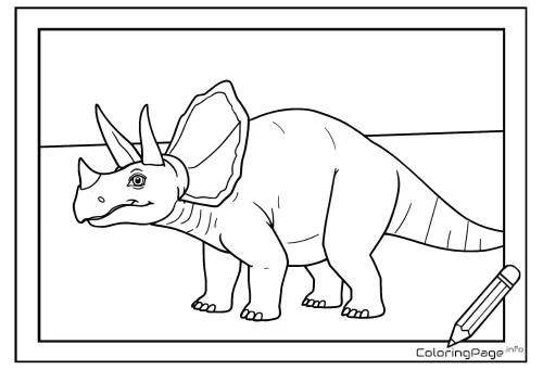 Online coloring page Triceratops