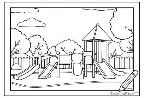 Online coloring page Playground