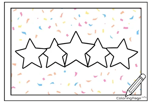 Online coloring page Stars