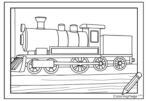 Online coloring page Model Locomotive